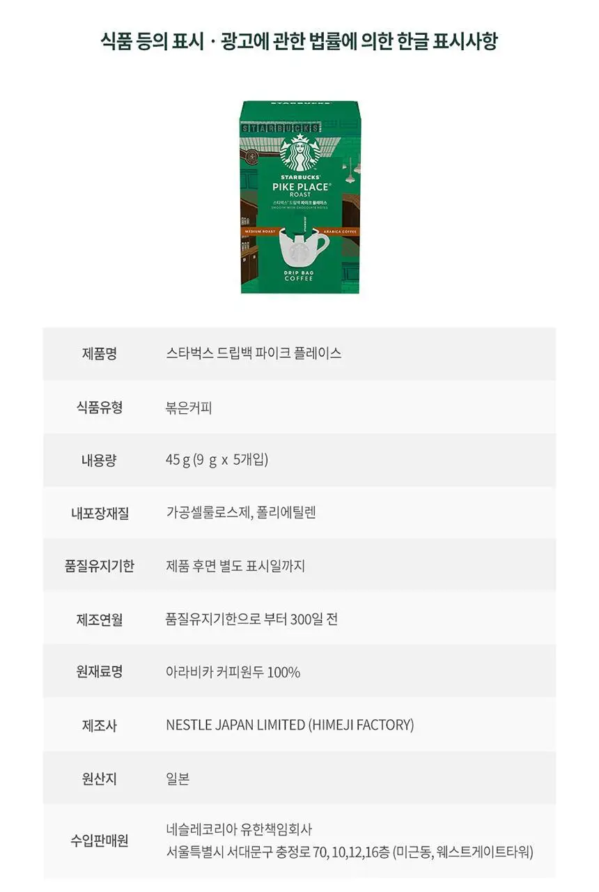 [공식] 스타벅스 드립백 3BOX 패키지 (베란다/파이크/하우스 선택가능) 상세페이지 14